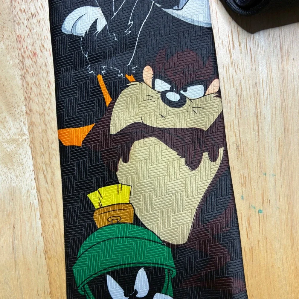Vintage 1997 Looney Tunes Tie Bugs Daffy Taz Marvin Warner Bros 90s